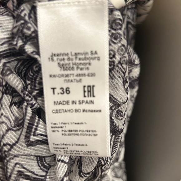 Lanvin Cream and Black Patterned Blouse - Picture 7 of 7